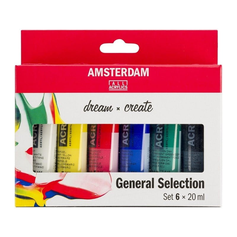Komplet akrilnih barv Amsterdam 6x20ml