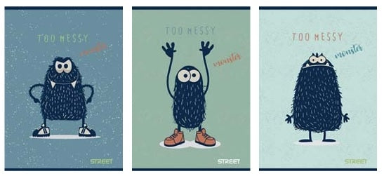 Zvezek Street Monsters A4 BI 54l