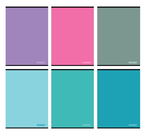 Zvezek Street Colours a4 5M 54L
