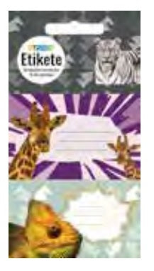 Etiketa za zvezek Animal Wild 10/1
