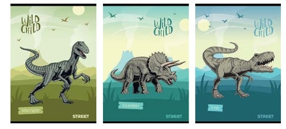 Zvezek Street Dinosaurus A4 BI 54L