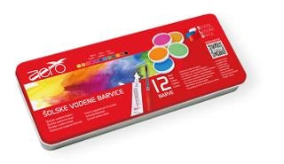 Vodene barve Aero šolske set 12/1