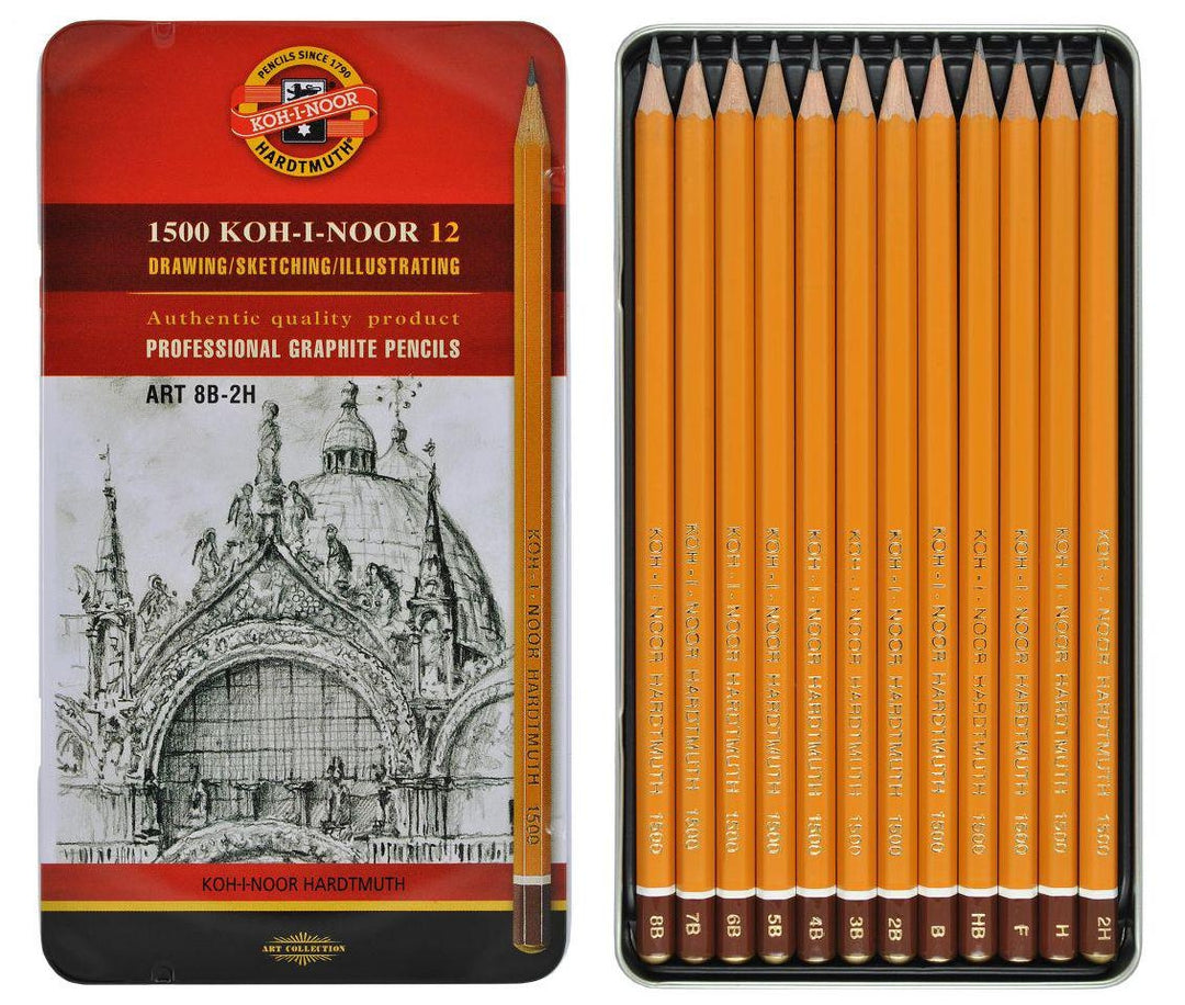 Svinčnik grafični set Koh-i-Noor Art 8B-2H 12/1