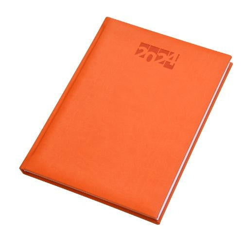 Poslovnik s tedenskimi datumi 2024, 20 x 26 cm, oranžen