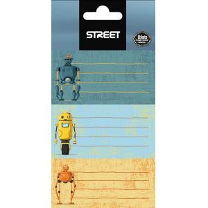 Etiketa za zvezek Street 9/1 Robots