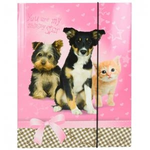 Mapa z elastiko Star Animals A4