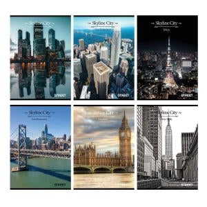 Zvezek Street Skyline City A4 5M 54L