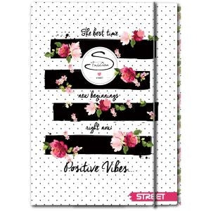 Mapa z elastiko Street Flowers A4 1cm