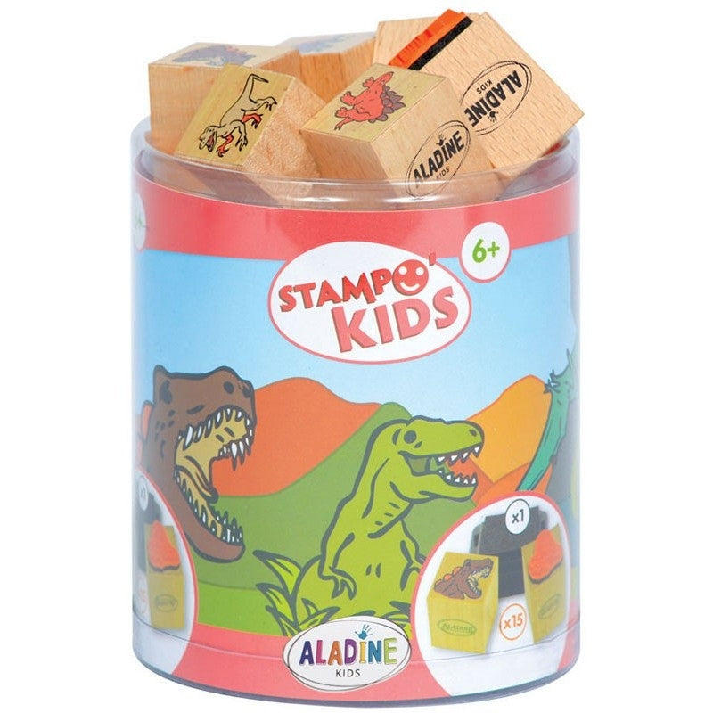 Štampiljke v lončku Dinozavri