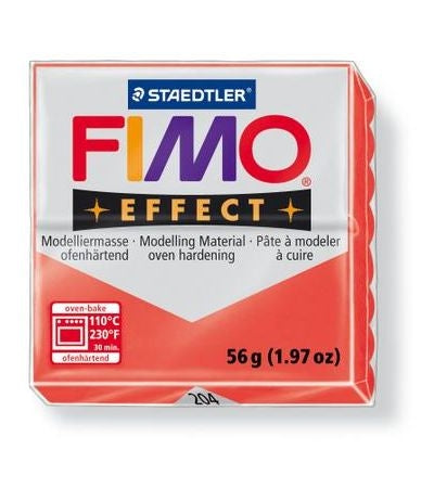 MODELIRNA MASA FIMO EFFECT 56G 204 PROSOJNO RDEČA