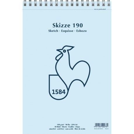 Skicirka spirala A4 190g 50l