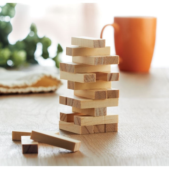 Družabna igra JENGA lesena mini