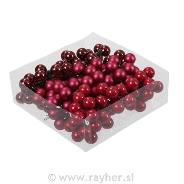 Božični balončki 2cm rdeči 12/1