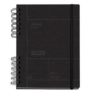Rokovnik MiquelRius Back to basics, Črn, žica 2025