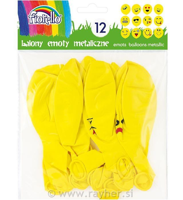 Baloni metalic  30cm 12/1 emotikoni