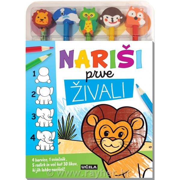 Knjiga nariši prve živali