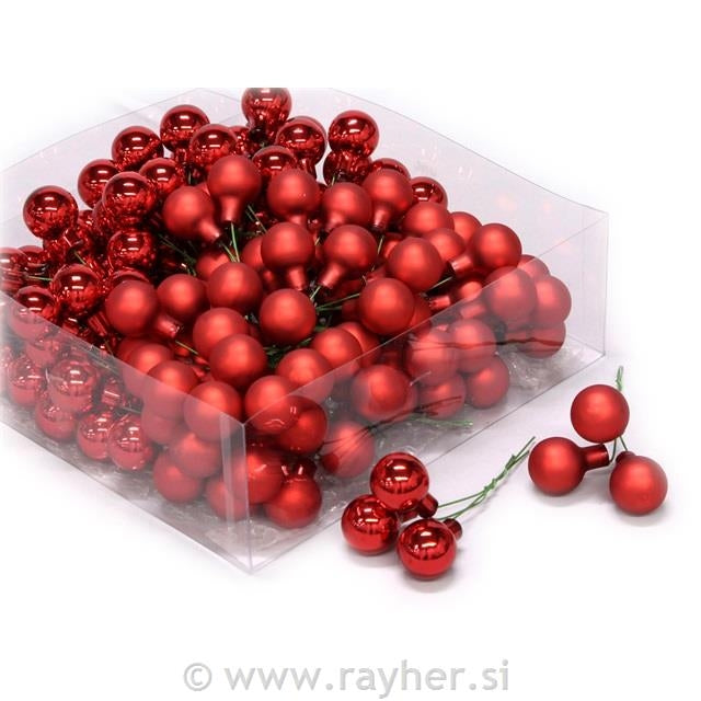 Božični balončki 2cm rdeči