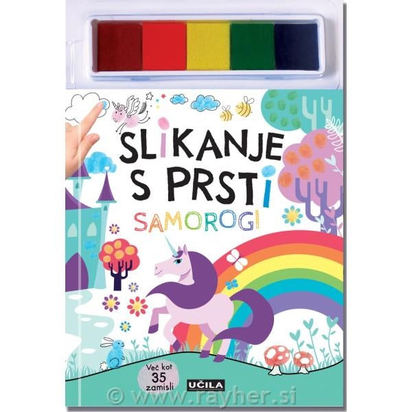 Knjiga slikanje s prsti Samorogi