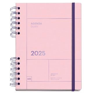 Rokovnik MiquelRius Back to basics, Roza, žica 2025
