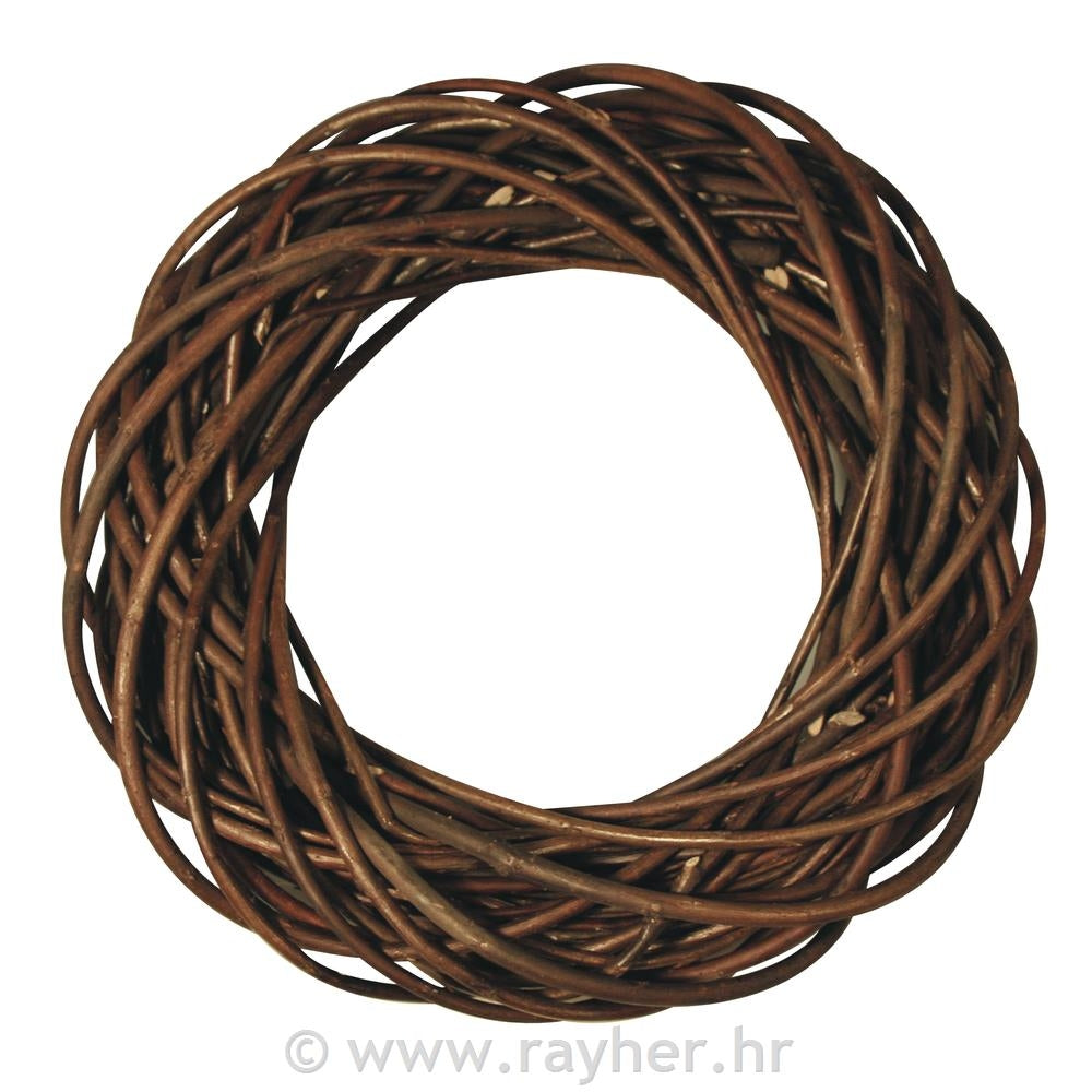Venec pleten 20cmx4,5cm rjav