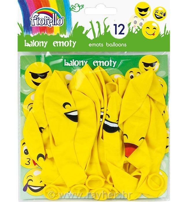 Baloni 30cm 12/1 emotikoni