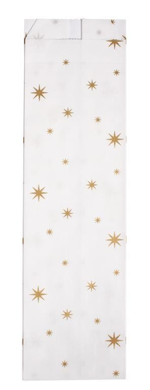 Vrečke papirnate 7x24cm 25/1 zlate zvezde