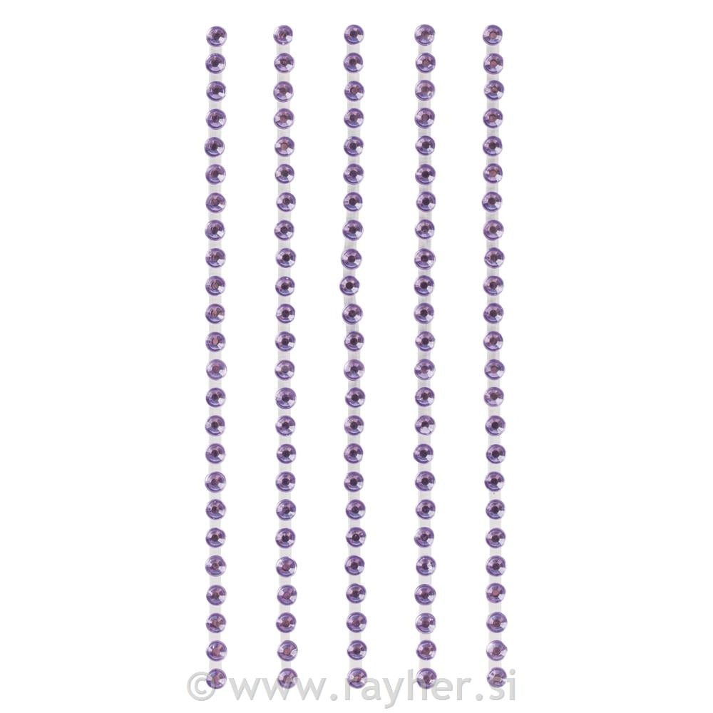 Kristali, samolepilni, 3mm, sort. barve