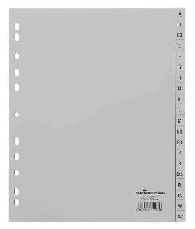 REGISTER A4 PP A-XYZ DURABLE 6520