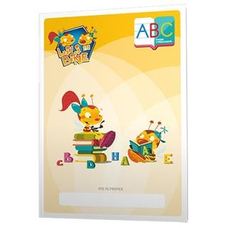 Zvezek Lili Bine A4 ABC črtasti z predlogo velike tiskane črke