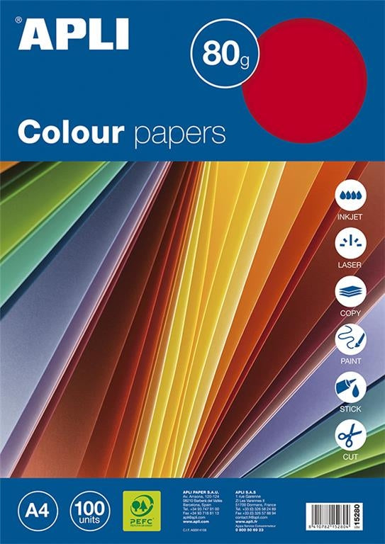 Barvni papirji, fluorescent barve  100/1