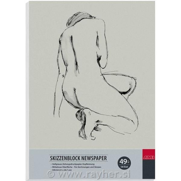 Skicirka Časopisni papir A4 49g 100/1