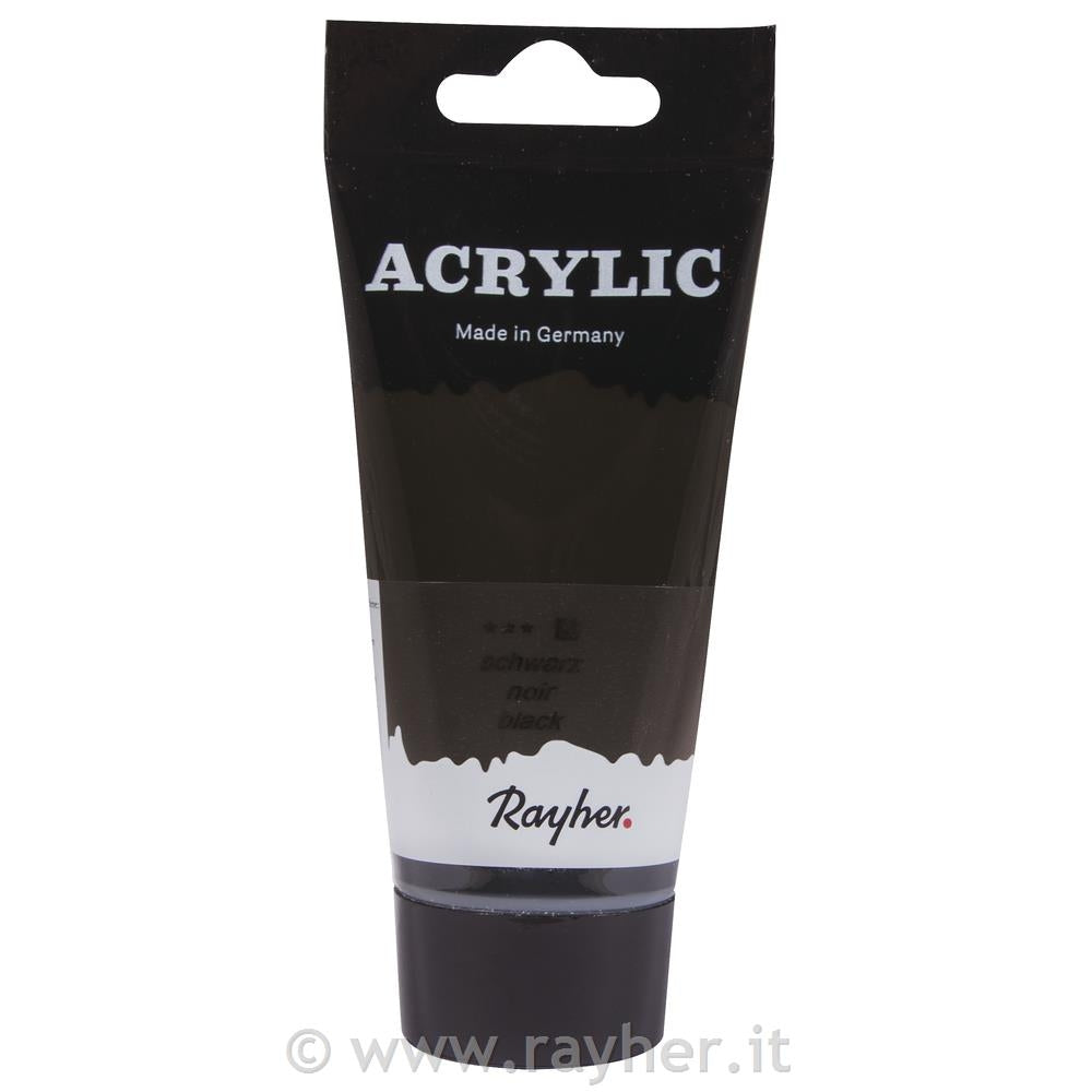 Akrilna barva Astists, črna 75ml