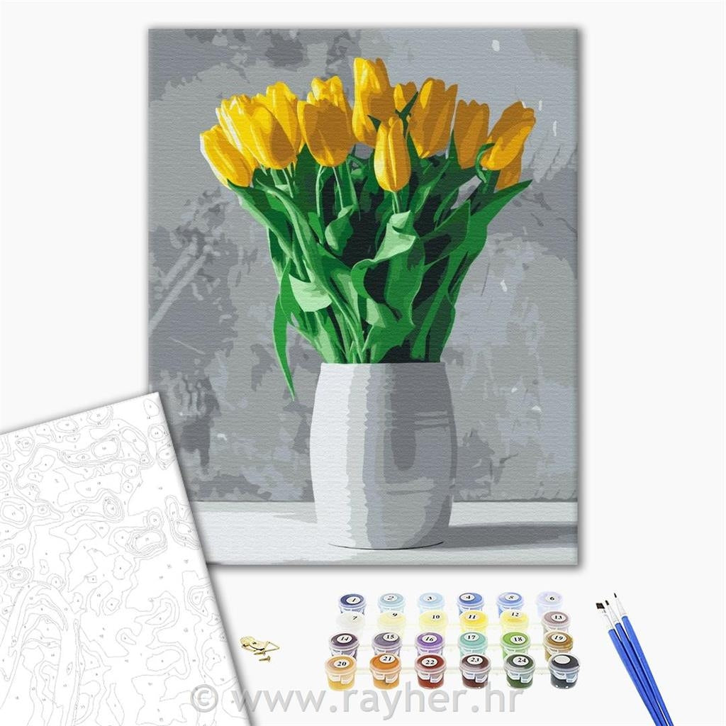 Slikanje po številkah Yellow tulips