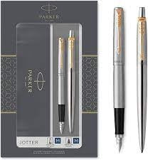 Set Parker Jotter Duo srebrn nal.pero+kem.svinč.