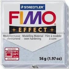 MODELIRNA MASA FIMO EFFECT 56G 812 srebrna z bleščicami