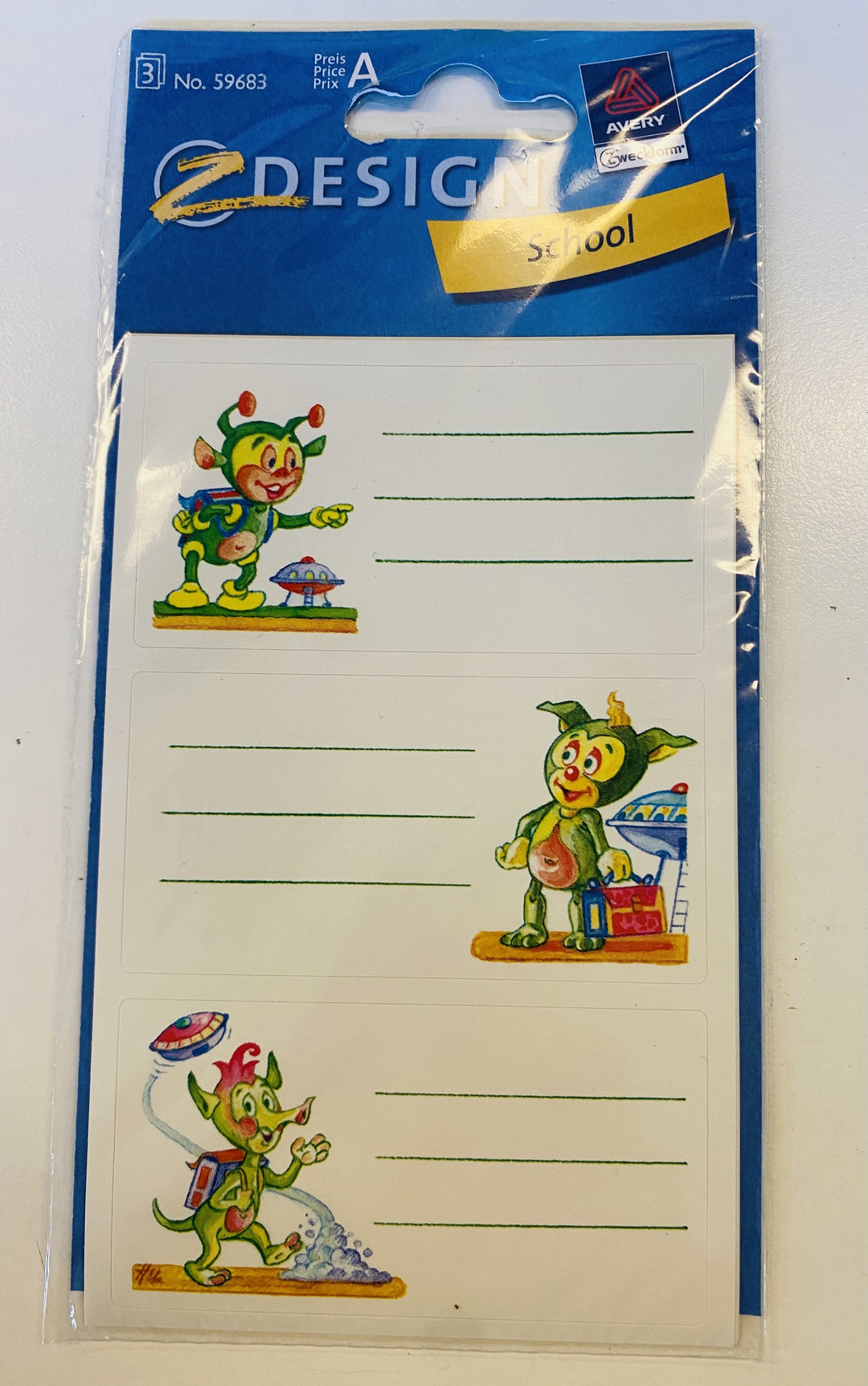 ETIKETE ŠOLSKE SORT.BOOKLABELS ZWECKFORM