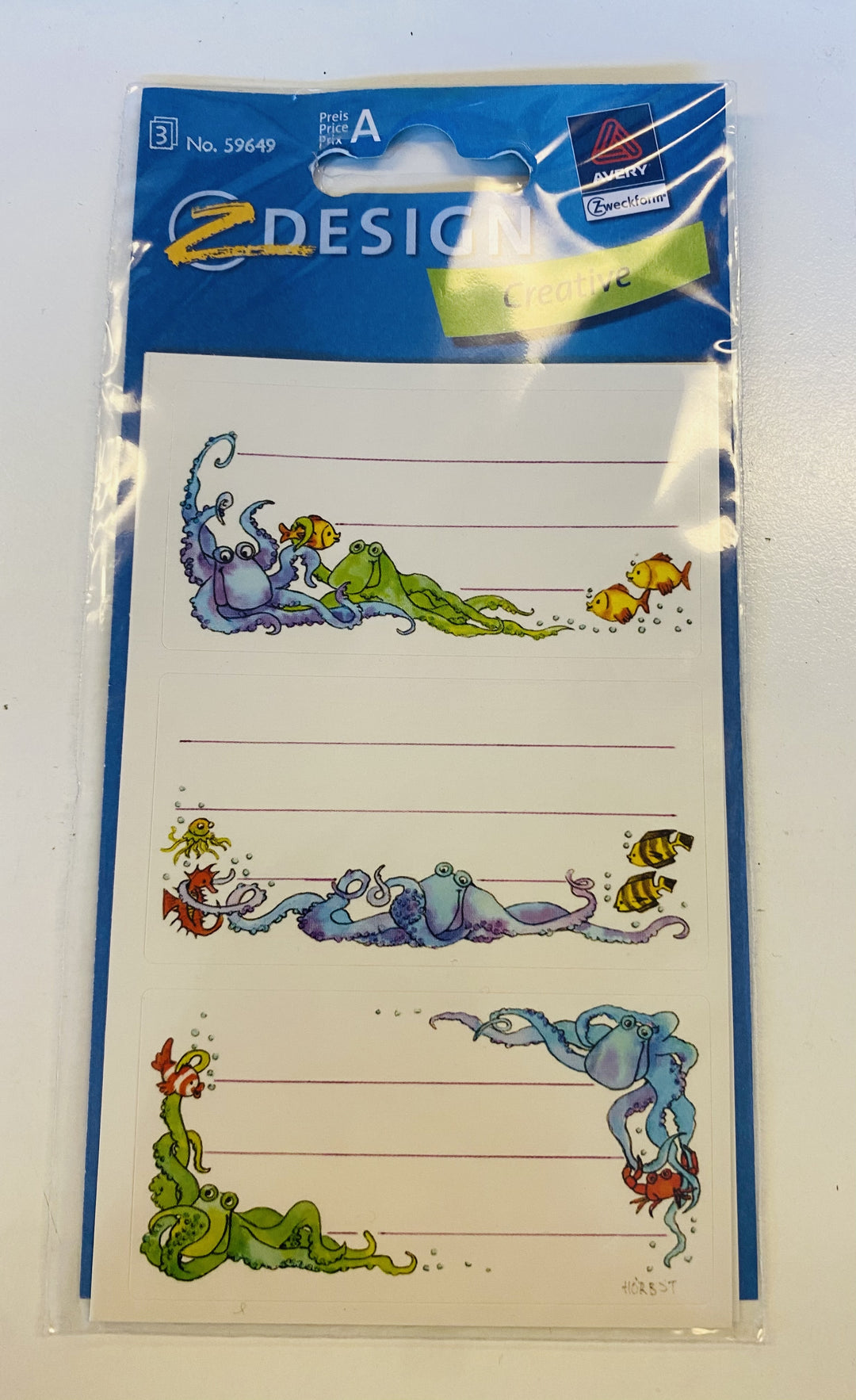ETIKETE ŠOLSKE SORT.BOOKLABELS ZWECKFORM
