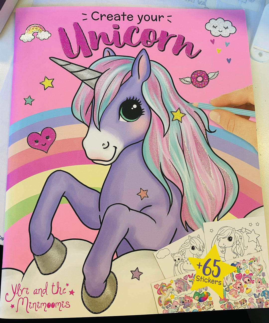 Pobarvanka + nalepke Create Unicorn 10534