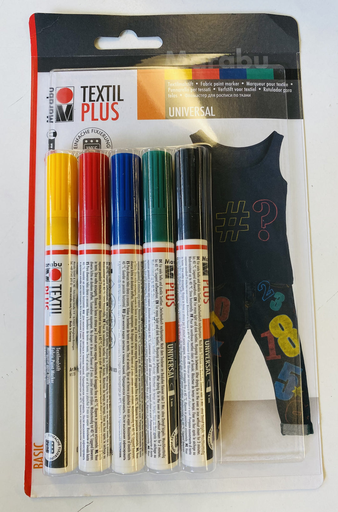Komplet tekstil marker plus 3mm 5/1