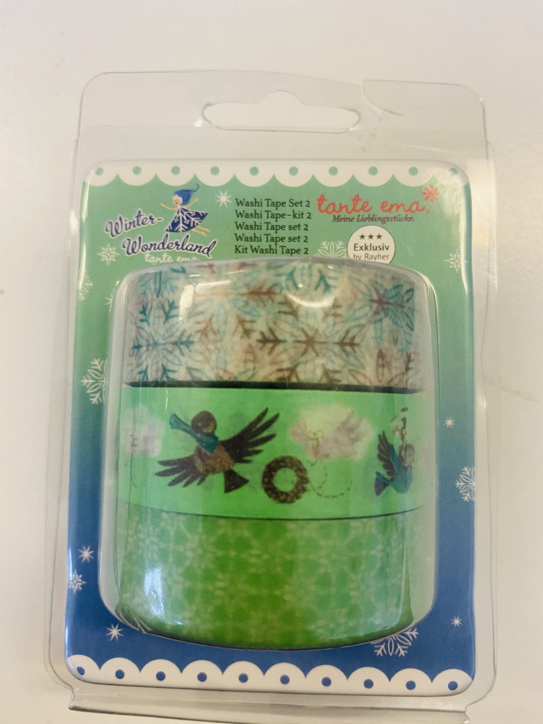 TRAK LEPILNI WASHI WINTER BIRDS 3SET