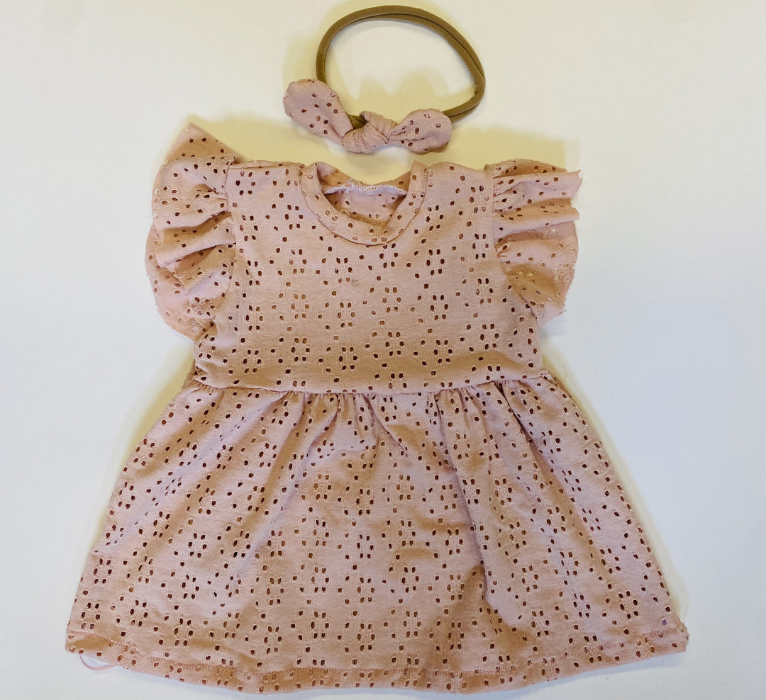 Obleka Eyelet roza