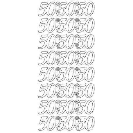 Nalepke 50 velike srebrne