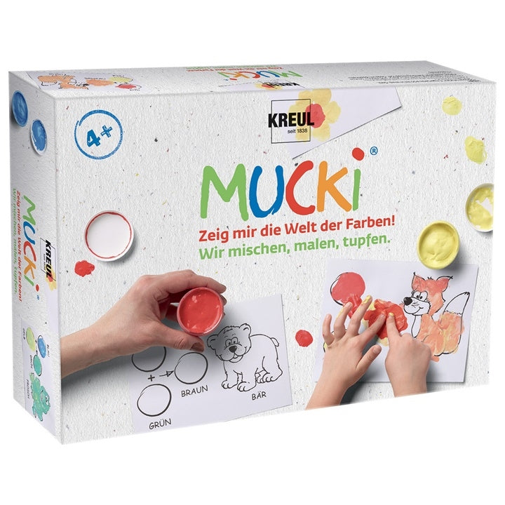 Prstne barve MUCKI set Slikajmo, mešajmo (5x50 ml)