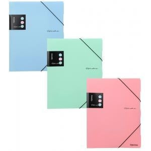 Mapa z elastiko Pastel A4 sort. barve