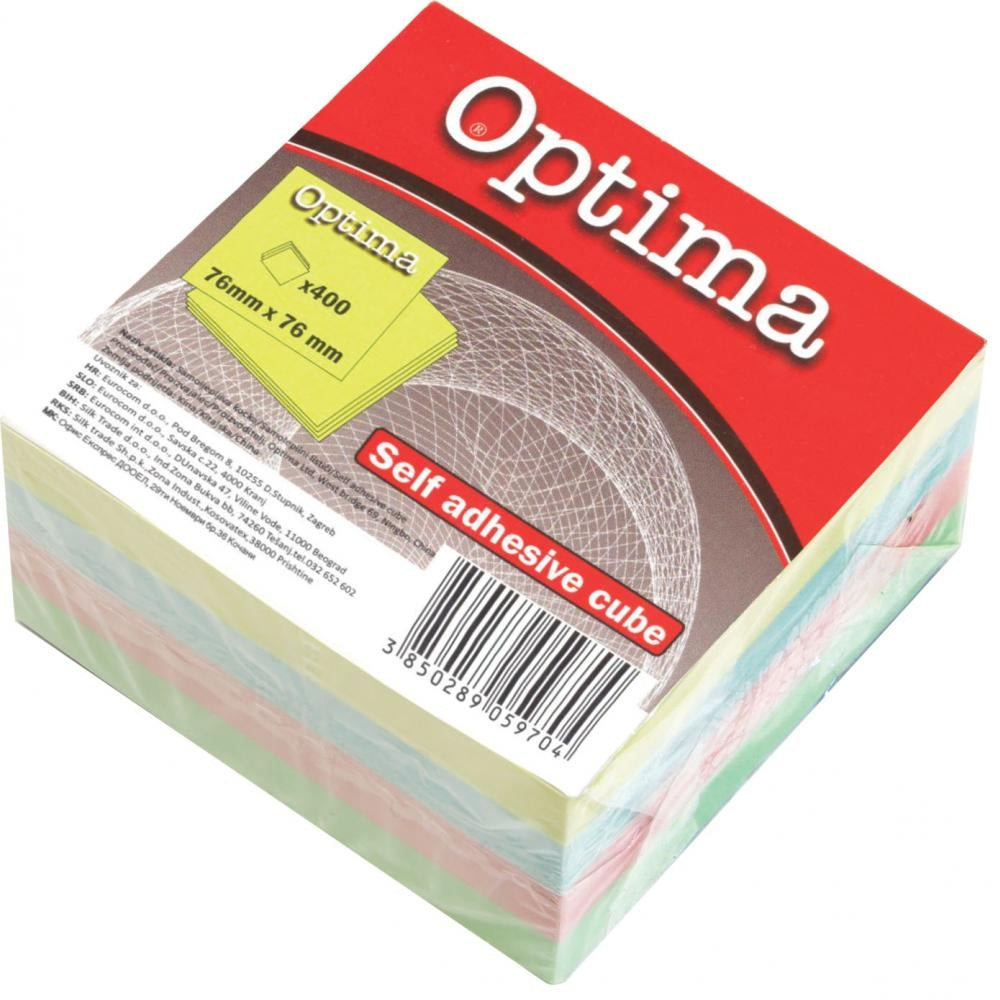 Lističi samolepilni Optima 76x76 pastel 400/1