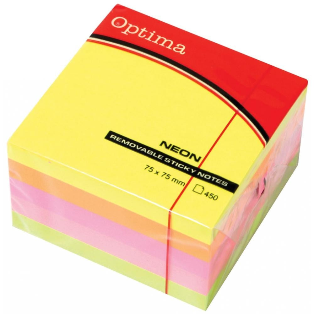 Lističi samolep. Optima rumen 75x75 450/1