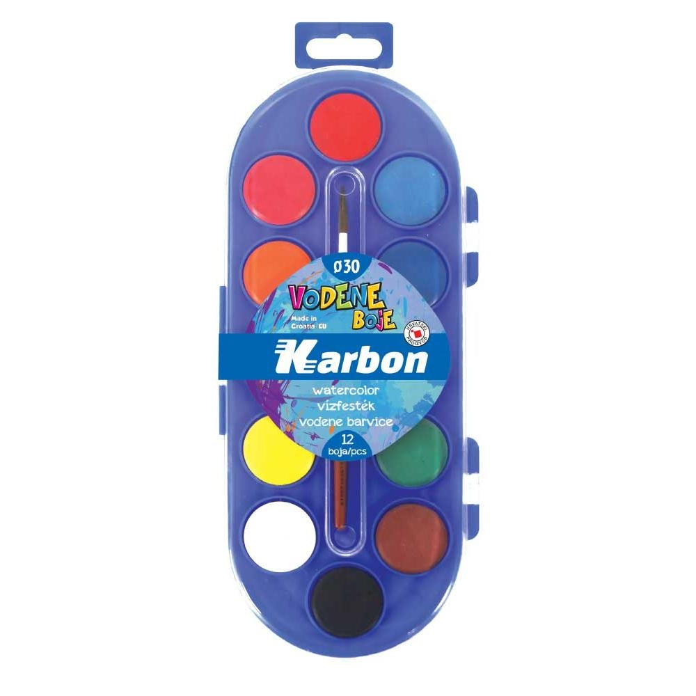Barvice vodene Karbon PS modra 12/1