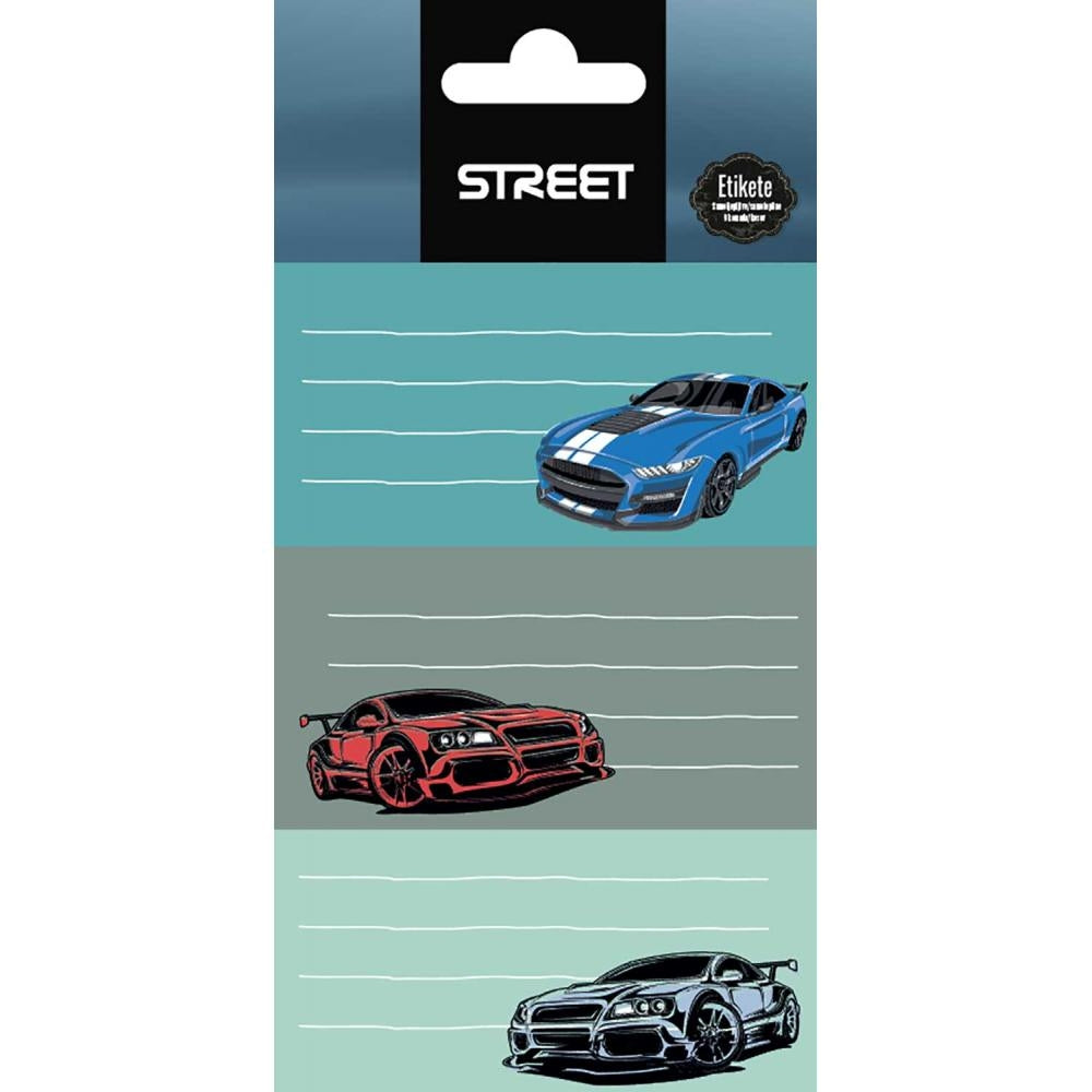 Etiketa za zvezek Street 9/1 Cars