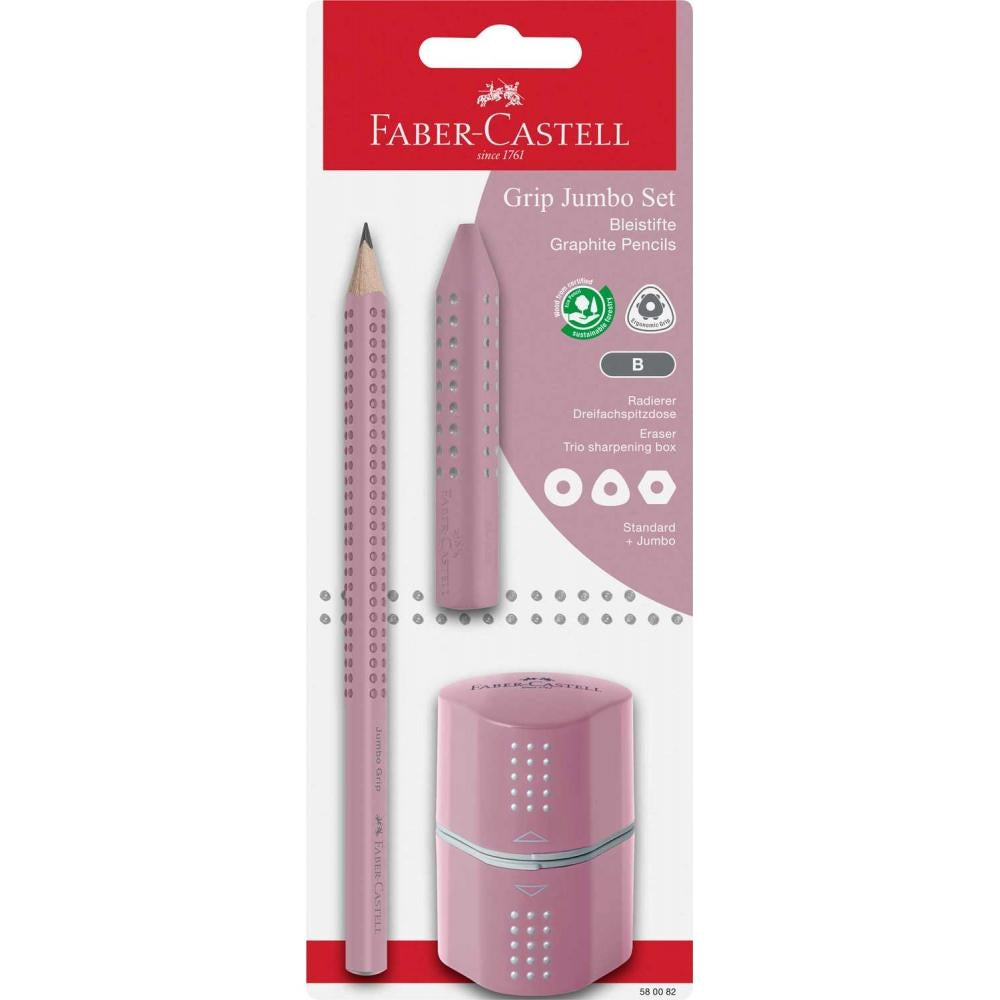 Svinčnik grip jumbo set rose