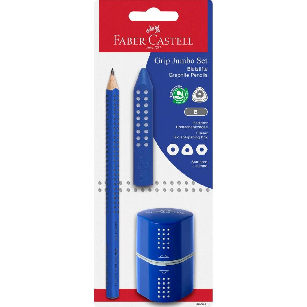 Svinčnik grip jumbo set moder